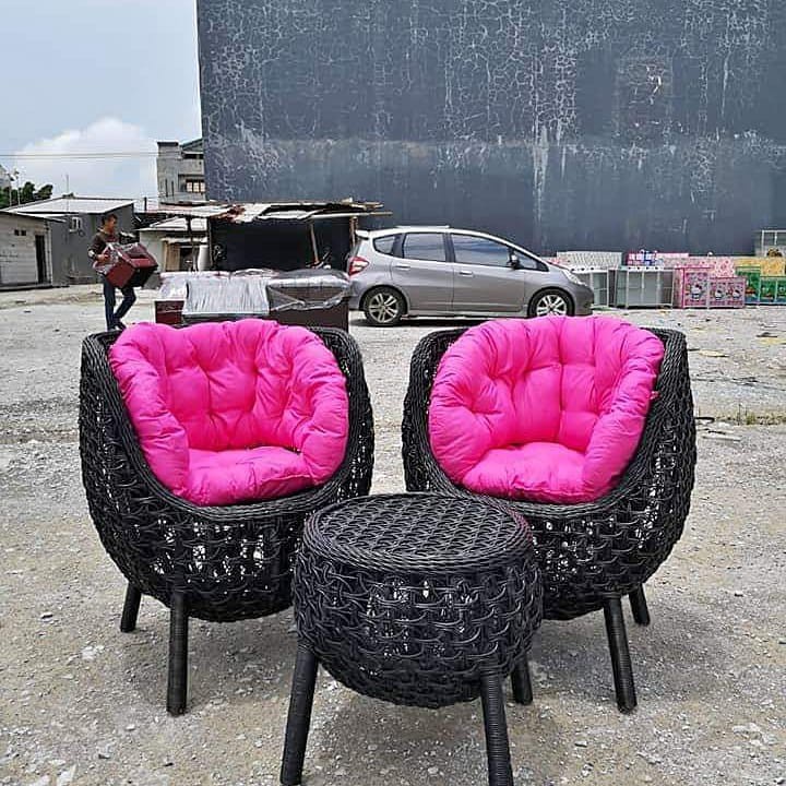 Kursi Teras Brekele Cantik Furniture Rotan Sintetis Full Jok Busa-5