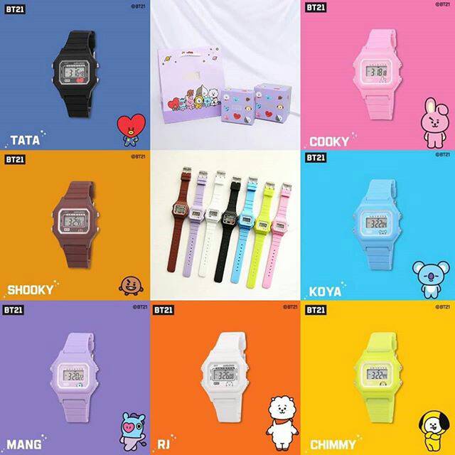 bt21 x ost digital watch