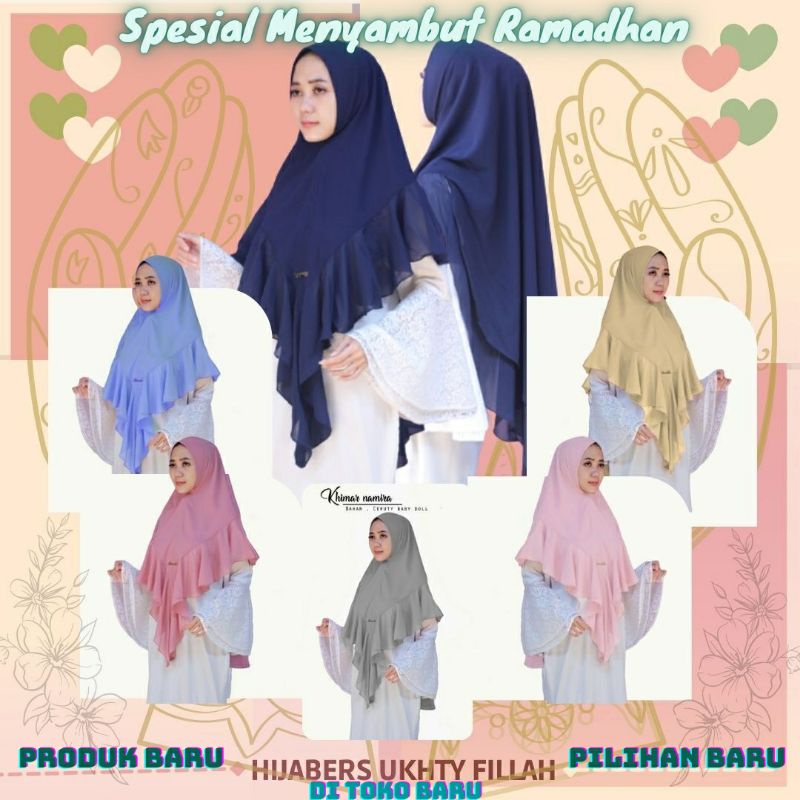 Khimar Syari Ceruty Premium Terbaru | Hijab Khimar Namira Pet