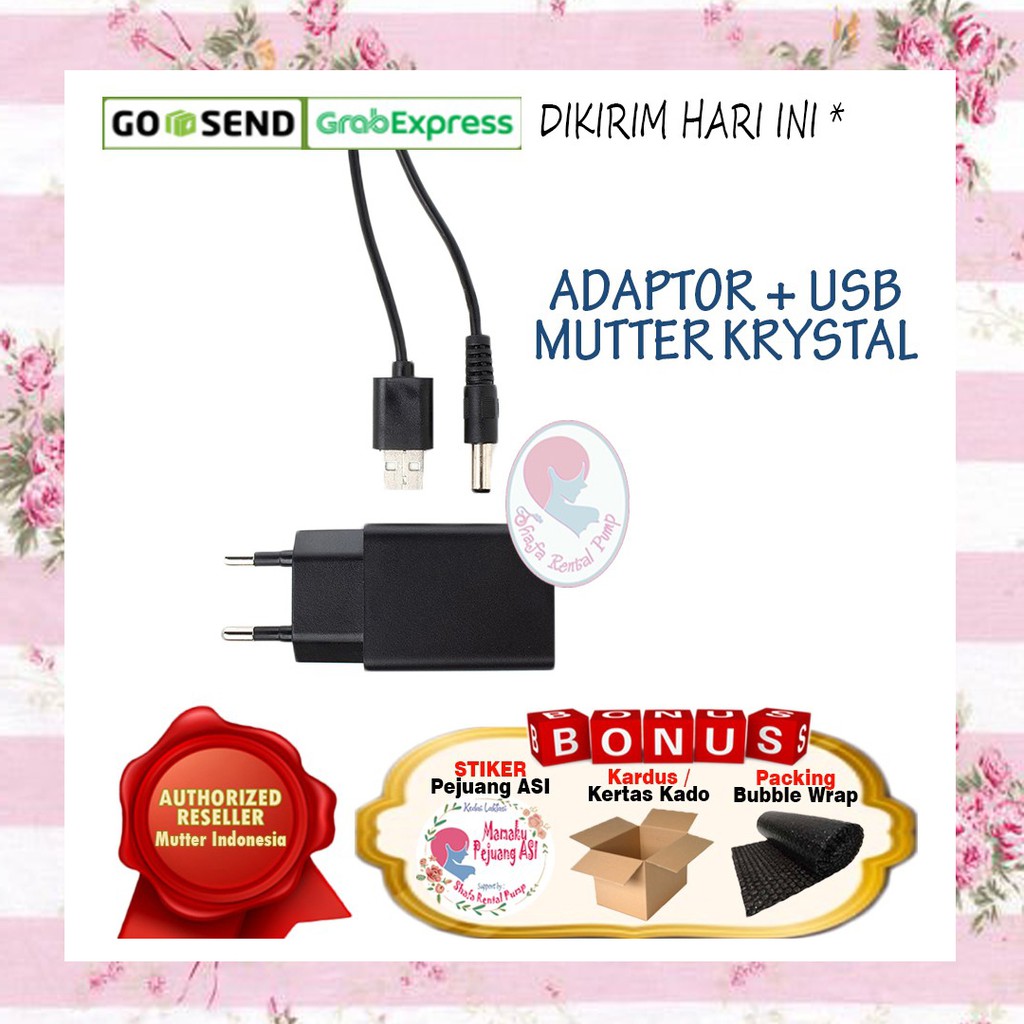 Adaptor Mutter Krystal / Charger Mutter Krystal / Sparepart Mutter Krystal