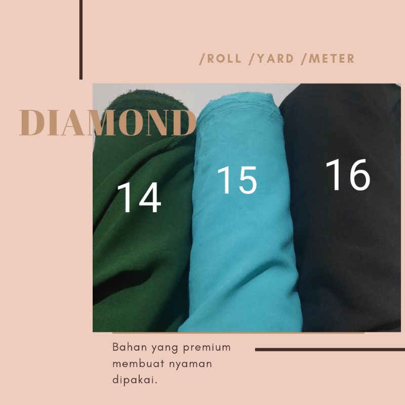 Bahan Kain Diamond Crepe Georgette Italiano ( 0.5METER )