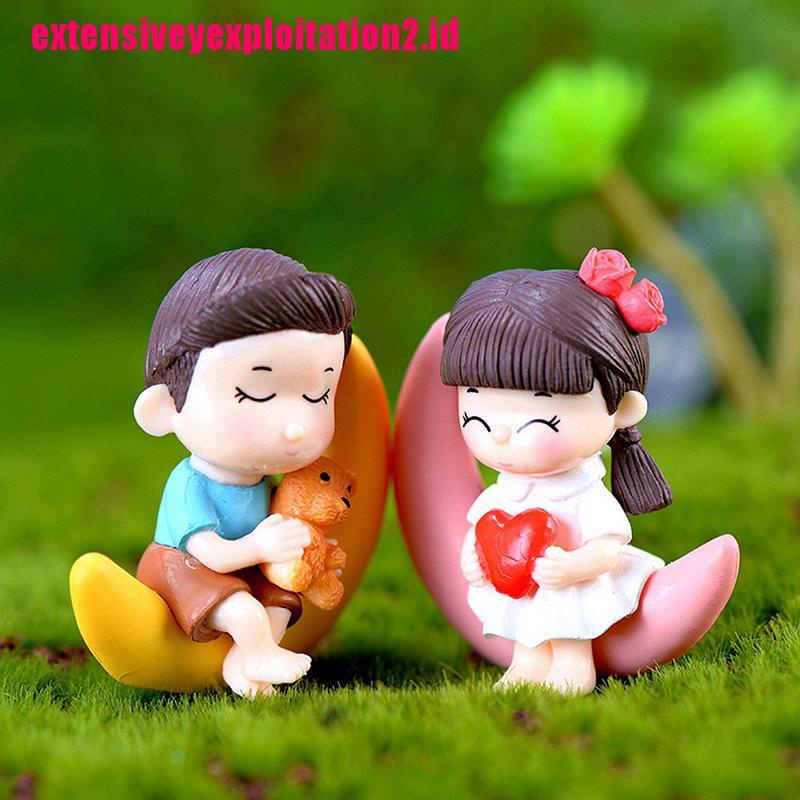 &lt; E2id &amp; &gt; Miniatur Pasangan Bulan Untuk Dekorasi Rumah Boneka