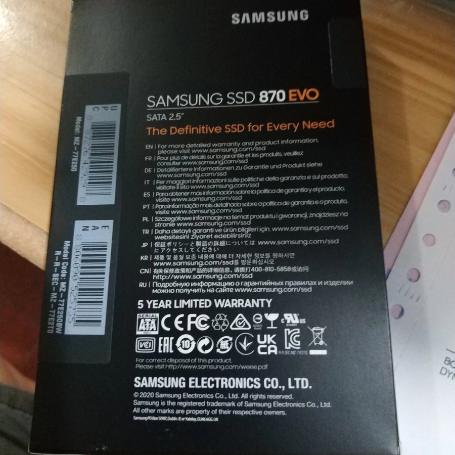 SSD SAMSUNG 870 EVO 250GB SATA III 2.5&quot; - GARANSI RESMI