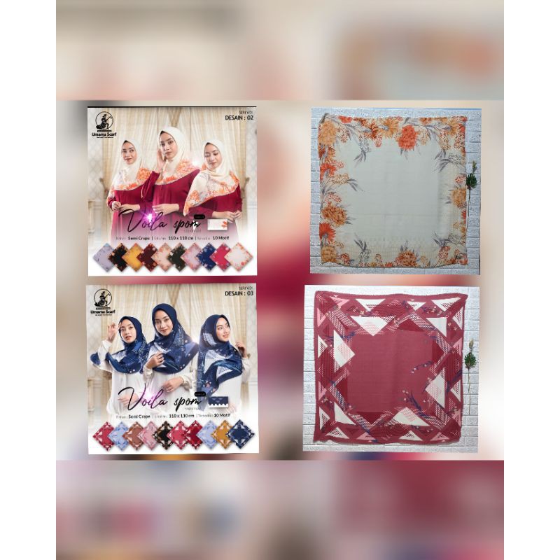 Jilbab Segiempat Umama Voila Spom LC