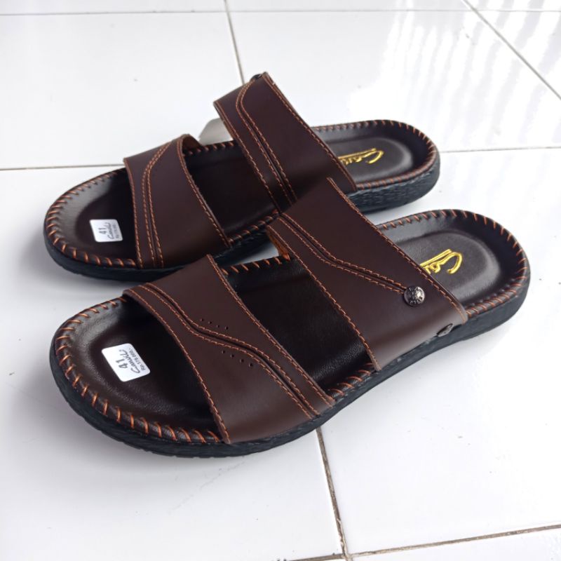 Sandal Kulit Pria - Sandal Slop Contino - Sandal Fashion Murah Berkualitas SandalTerlaris-2