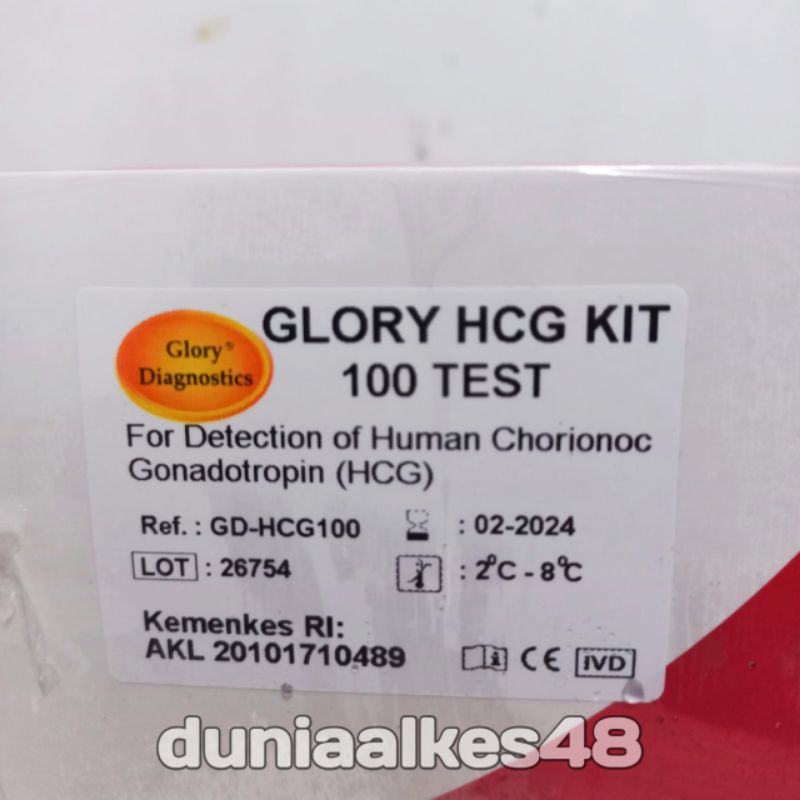 Jual Reagen Hcg Latex Kit 100 Test Glory Diagnostics Exp 02 2024