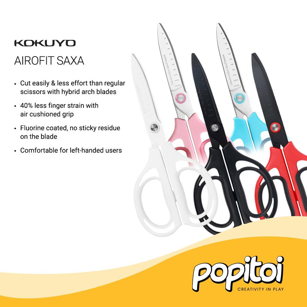 

Kokuyo AiroFit Saxa Scissors Coated Blades 17 cm Gunting Scissor AeroFit