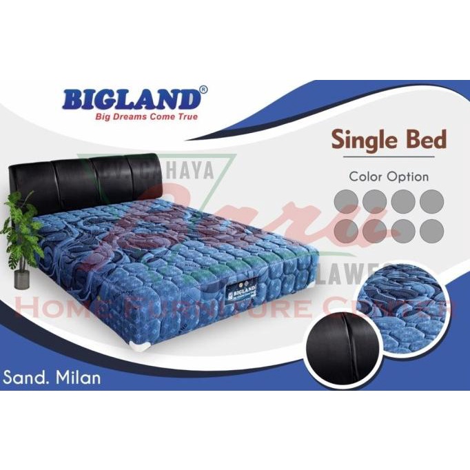 hanya disini] SET Spring Bed Bigland Single Bed - KHUSUS MAKASSAR
