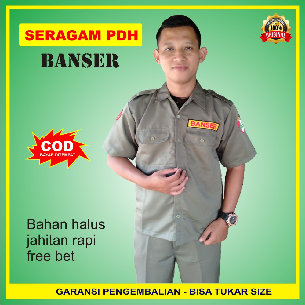 SERAGAM PDH BANSER ATRIBUT BANSER HARIAN MUSRINI MART