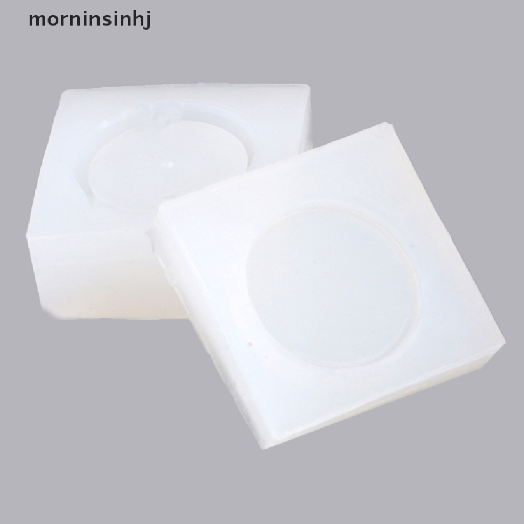 Mornin 1 Set Cetakan Resin Bentuk Bulat Bahan Silikon Untuk Membuat Perhiasan Diy