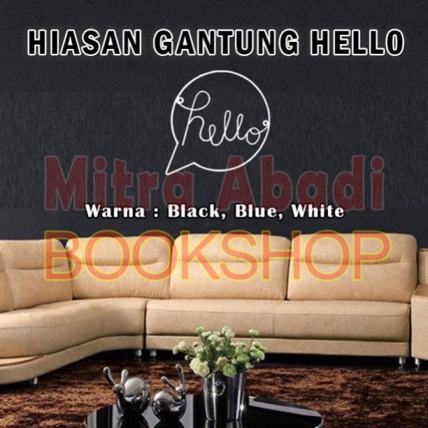 Hiasan Dinding / Gantung Dekorasi Tulisan HELLO DEKORATIVE