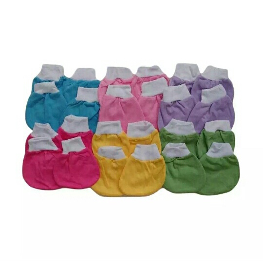 6 Pasang Sarung Tangan Kaki Karet Bayi Newborn / Perlengkapan Bayi Newborn