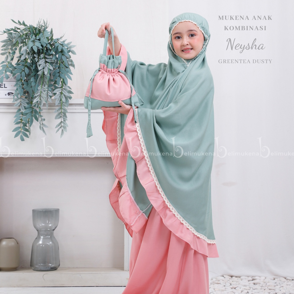 Mukena Anak Tanggung Kombinasi Rayon Neysha