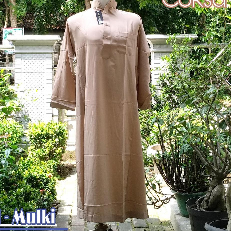 [KODE 6103] Jubah Al Mulki Motif Alharamain / Gamis Pria Polos / Jubah Putih / Jubah Hitam