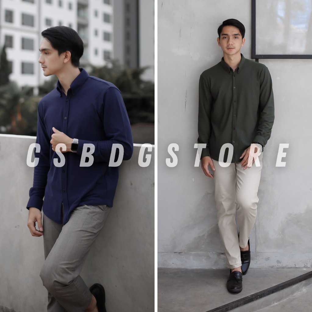 Kemeja Lengan Panjang Pria Navy Army Brogo Original Official