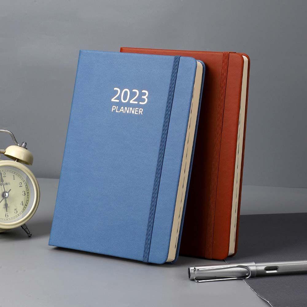 [Elegan] 2023 Notebook Portable 365hari Mingguan Planner Jadwal Organizer Kantor Sekolah Perlengkapan Alat Tulis Agenda Planner