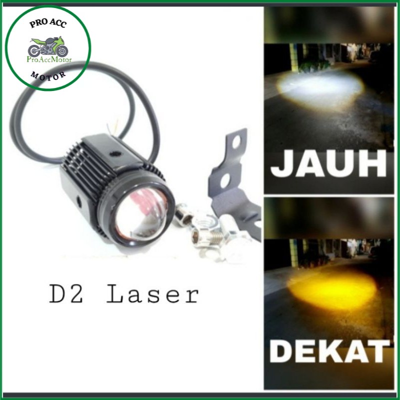 Lampu tembak D2 laser superbright hi low putih kuning mini LED NMAX 2020 NMAX AEROX ADV LEXI PCX Dll