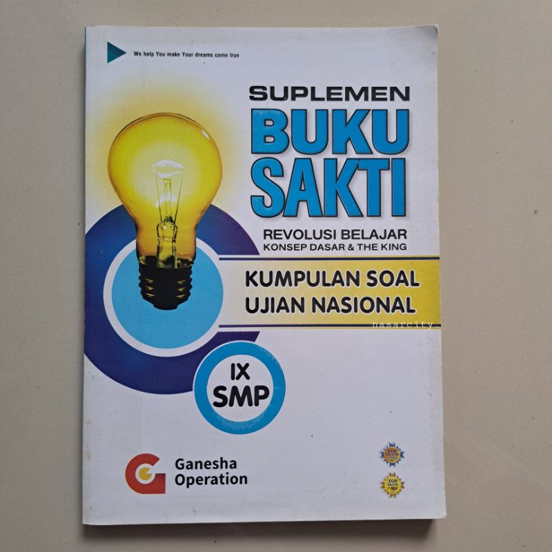 PRELOVED SUPLEMEN BUKU SAKTI GO GANESHA OPERATION IX SMP + KUNCI JAWABAN Kumpulan Soal Ujian Nasiona