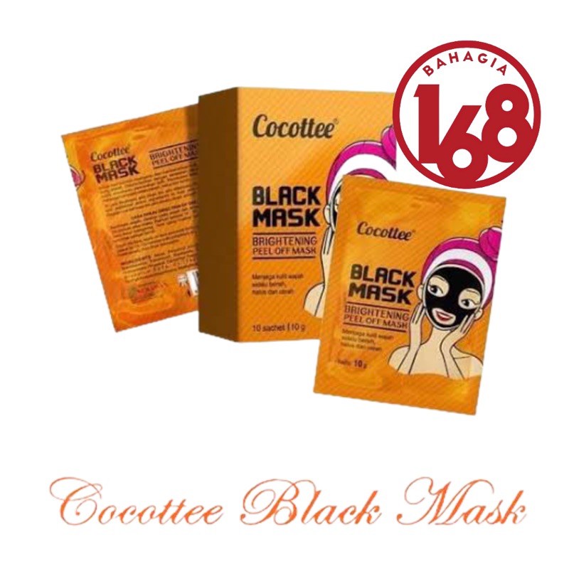 Masker wajah Cocottee Black mud Face Mask BPOM / Brightening Peel Off / masker wajah cewek cowok