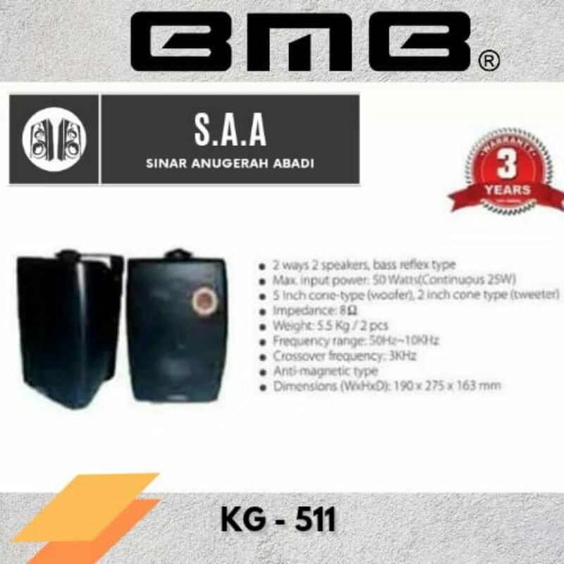 SPEAKER PASIF BMB KG-511