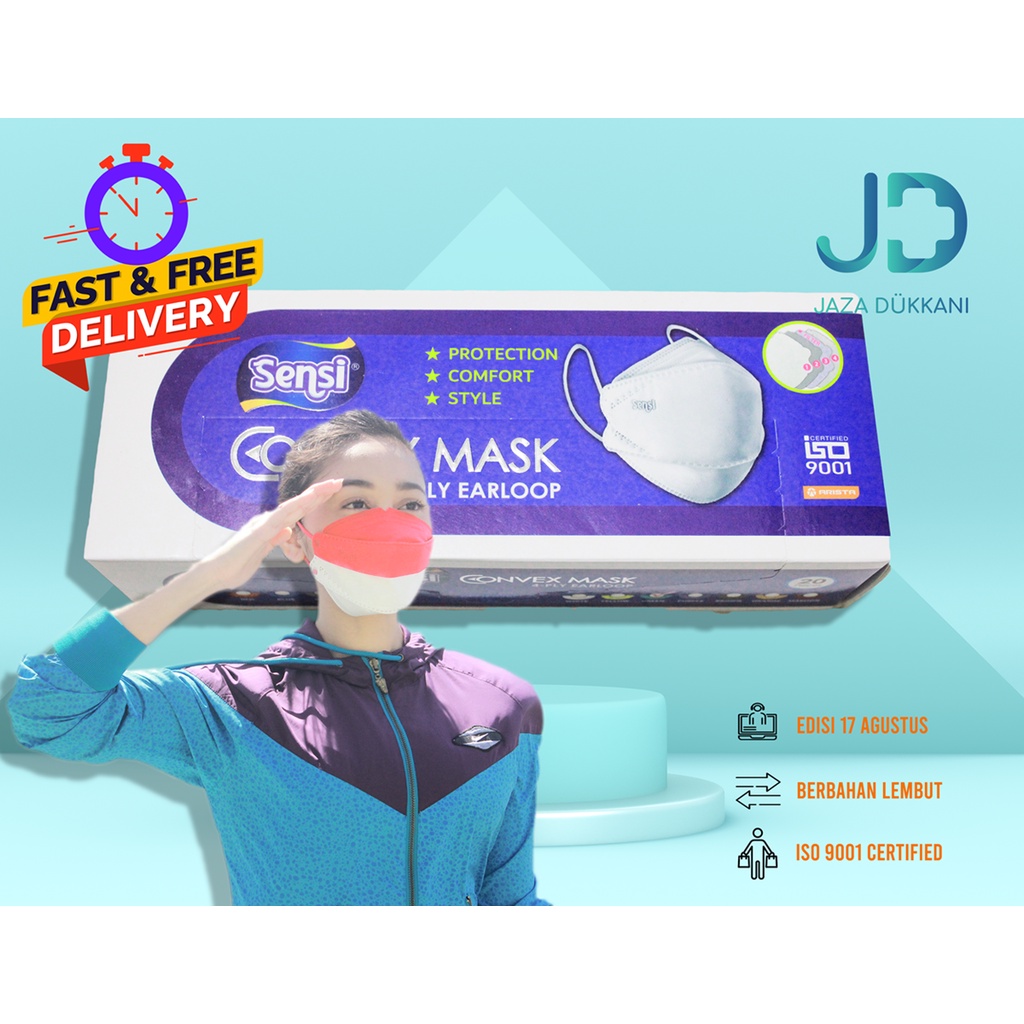 Masker Sensi Convex Original Special Edition Evo Series 4-Ply [HARGA/PCS] Resmi PT.Arista Latindo