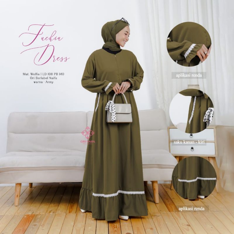 Gamis Wanita - Fuchia Dress by Ori Naifa
