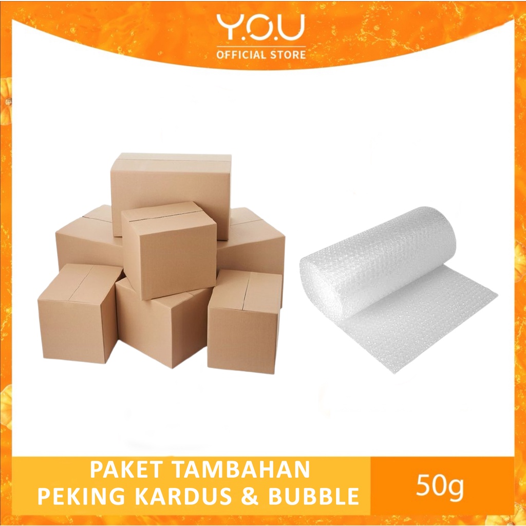 

Kardus Packing + Free Bubble Wrap ( Pesanan anda makin aman ) | Y.O.U Makeups