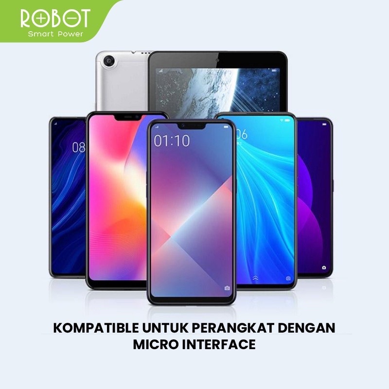 Robot RGM100 Cable Data Micro USB Android Kabel Data ( per 1 pcs ) Garansi Resmi 1 tahun