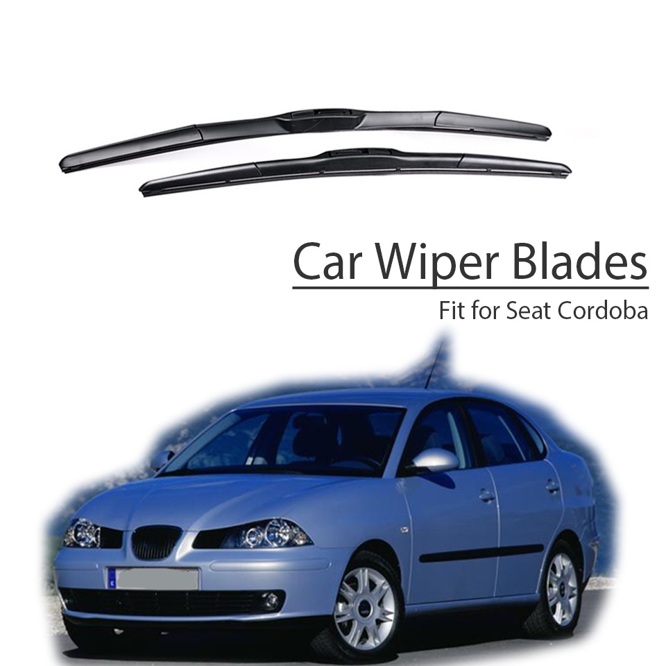 1 Set Sikat Pembersih Wiper Kaca Depan Mobil Bahan Karet Untuk Seat Cordoba 1999-2009