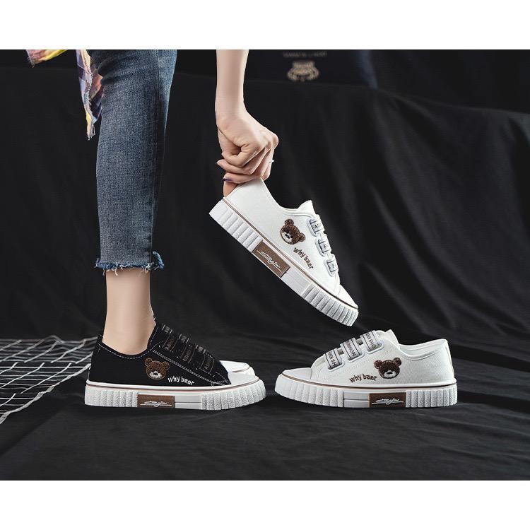 {COD/BAYAR DITEMPAT} DF-497 Sepatu Wanita Sneakers Tali Kanvas Model Terbaru 2021 Trendy dan Elegan-7