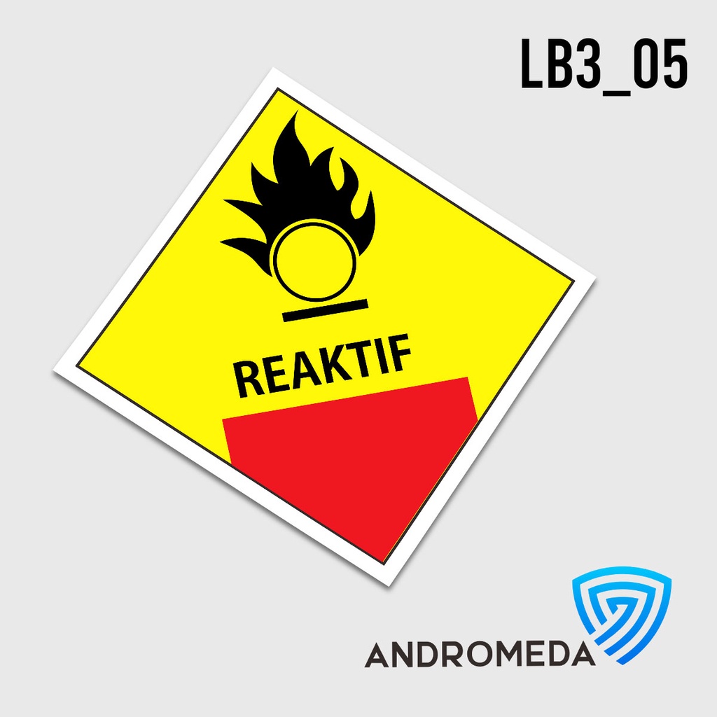 

Safety Stiker Poster Label Limbah B3 : Hazmat Reaktif