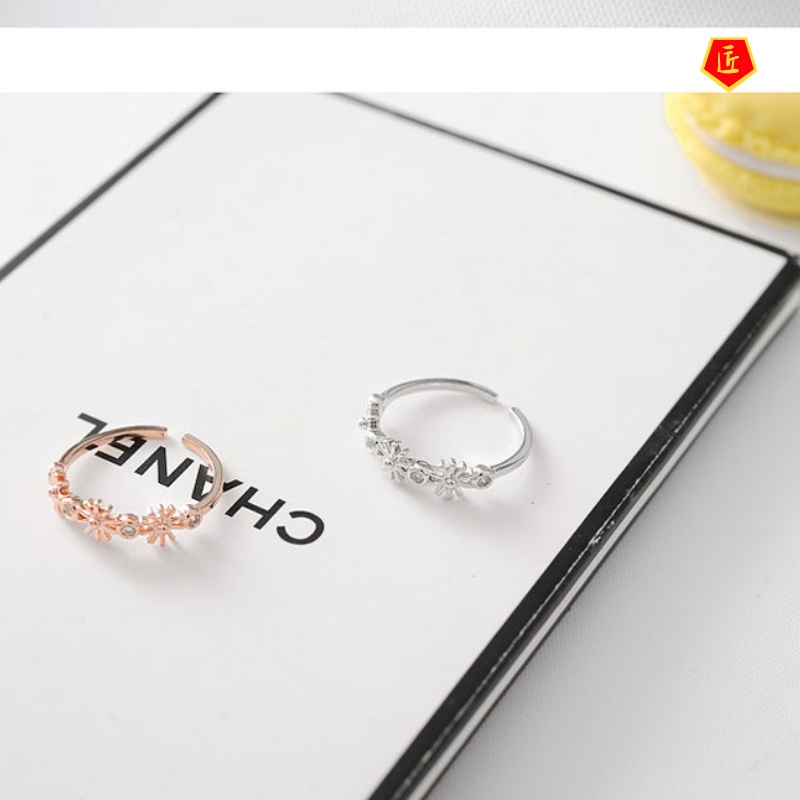 [Ready Stock]Simple Elegant Golden Flower Ring