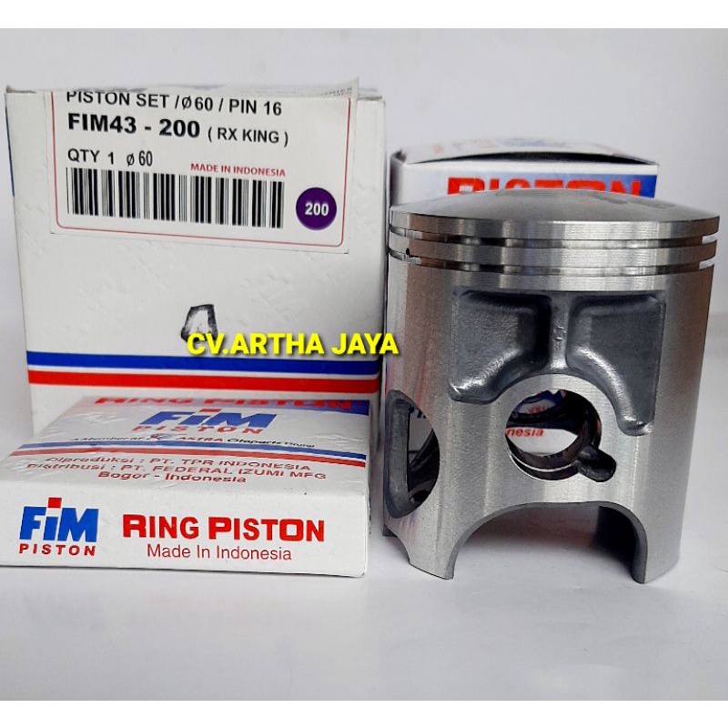 PISTON KIT FIM FIM43 YAMAHA RXK / RX K / RX KING / KING / RX-KING / RX-K ( 58 / 58,5 / 59 / 59,5 / 60 / 60,5 / 61 / 61,5 / 62 ) ( STD / 050 / 100 / 150 / 200 / 250 / 300 / 350 / 400 ) ( PEN 16 / PIN 16 )-1