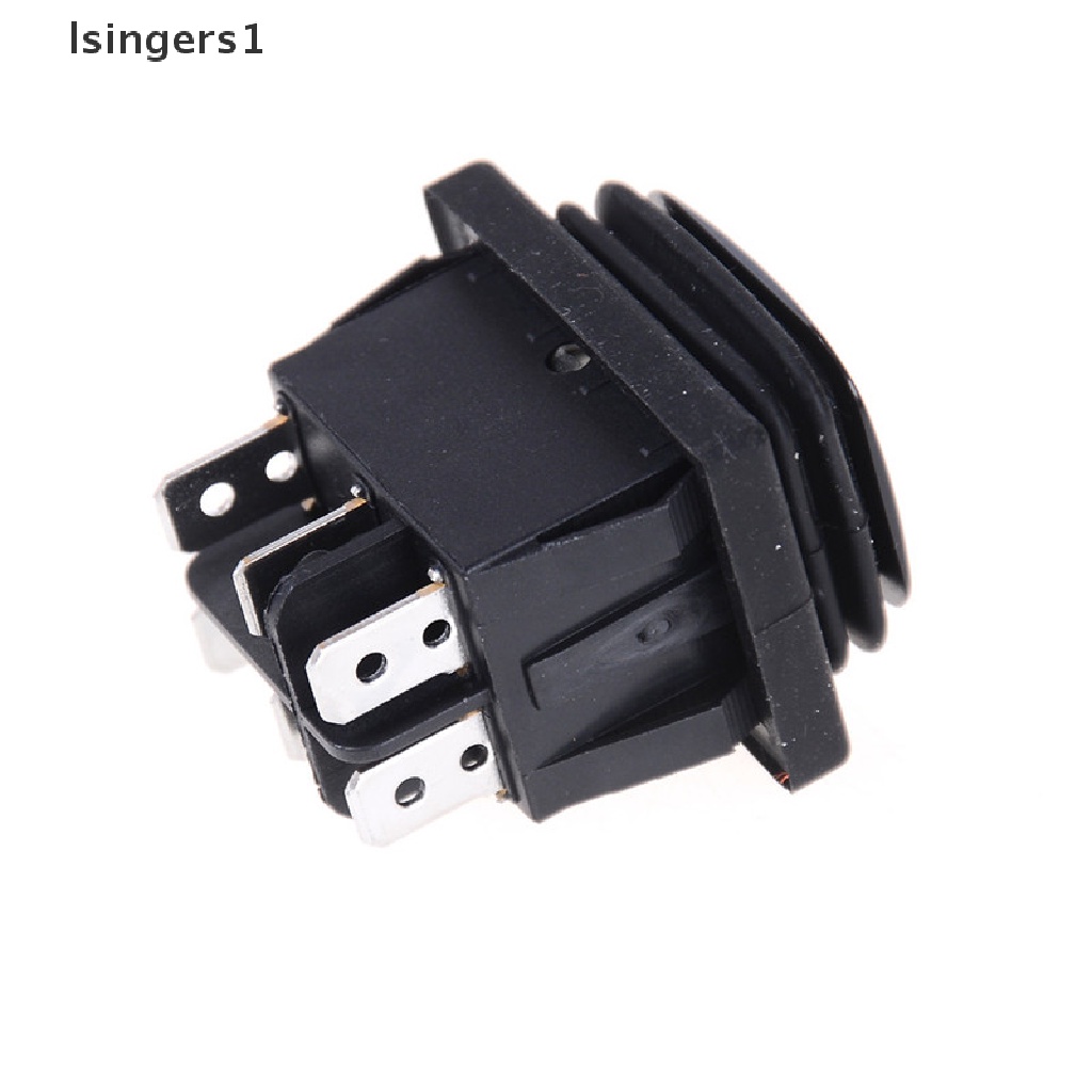 (lsingers1) Saklar Rocker Persegi Panjang 12V 6-pin DPDT Anti Air Warna Hitam