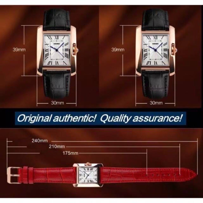SKMEI 1085 ORIGINAL Jam Tangan Quartz Anti Air dengan Strap Kulit