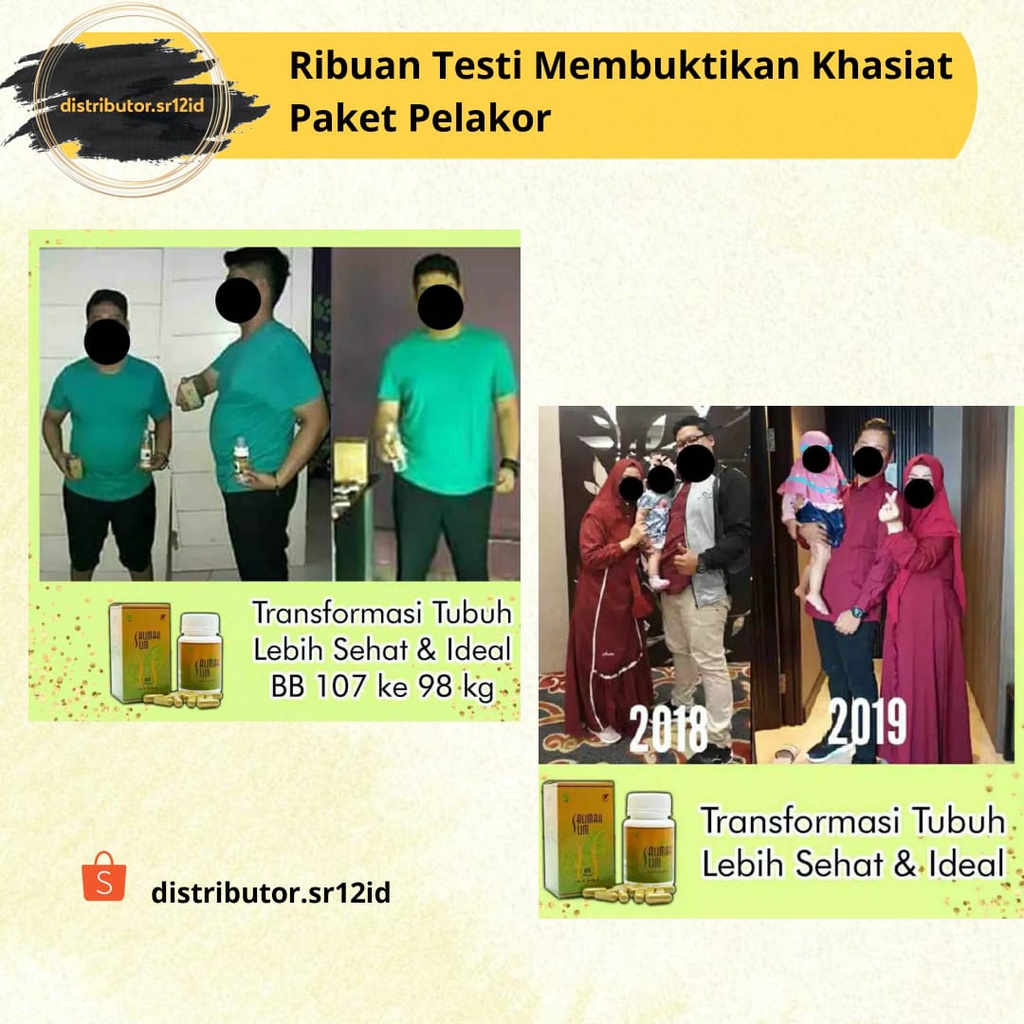 Paket Ampuh Pelangsing Herbal Obat Diet Penurun Berat Badan Peluntur Lemak Perut BPOM Salimah Slim SR12