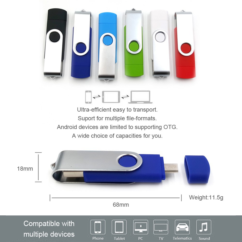 Blue Udisk USB 512GB OTG flash drive 128GB High-speed pendrive smartphone