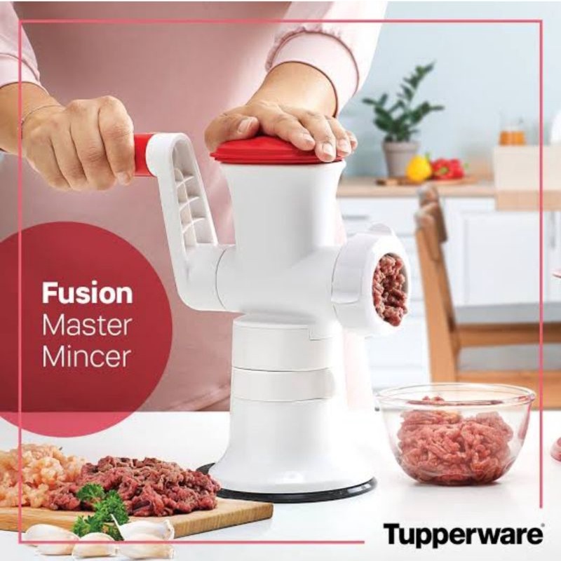 Jual Tupperware Fusion Master Mincer // Alat Giling Daging Baso Sosis Ikan Sayuran Shopee