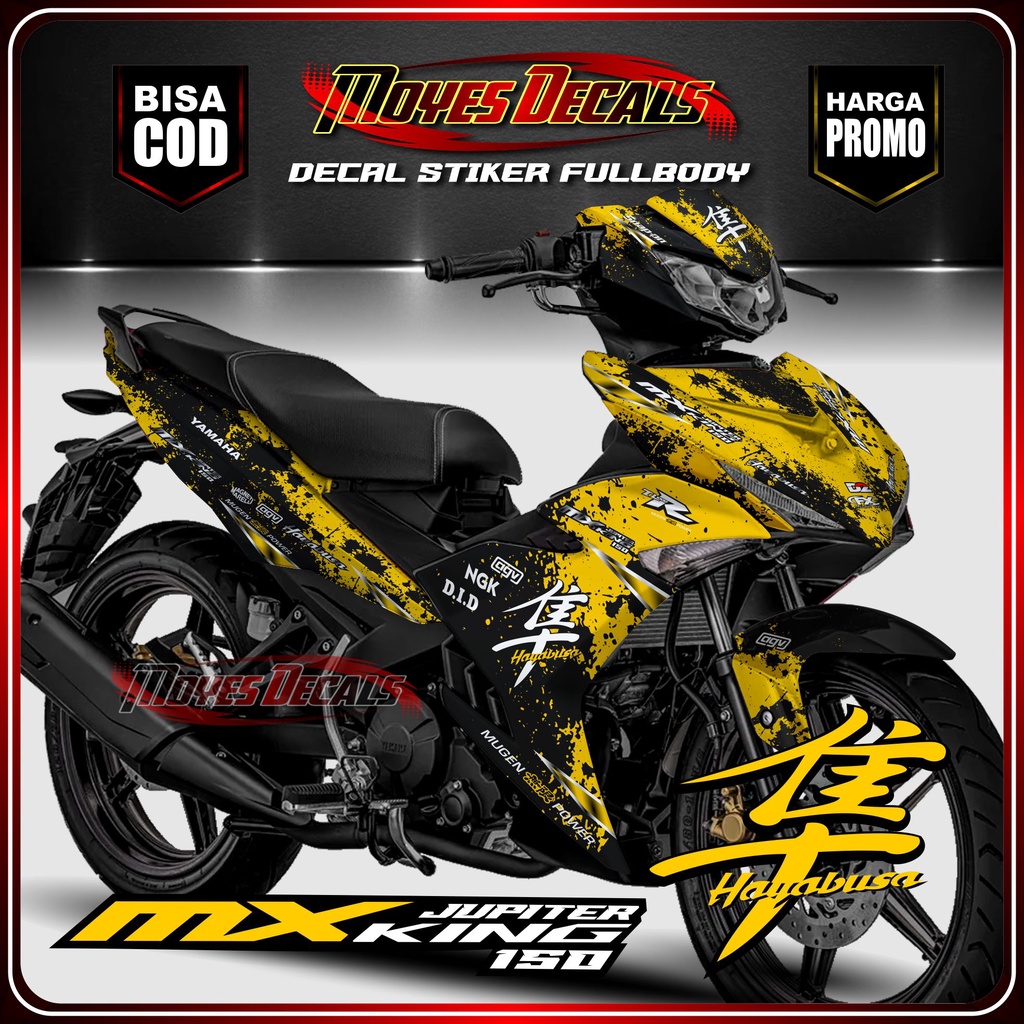 Bisa COD Decal Sticker Stiker MX KING variasi Hayabusa Kuning