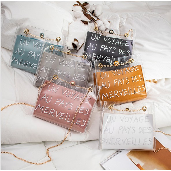 Tas Wanita Transparan / Tas Pvc Import / Tas Selempang / Handbag Fashion