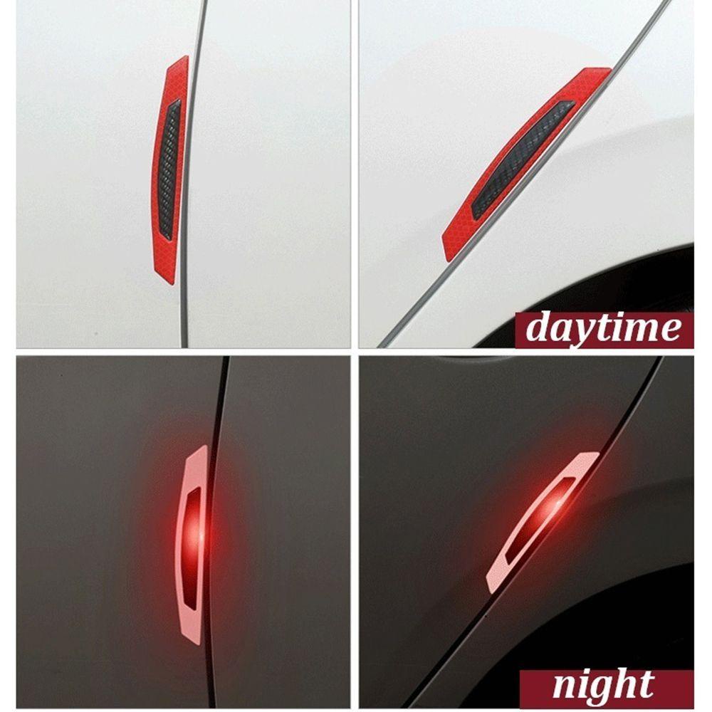 Populer 4Pcs Strip Reflektif Mobil Tanda Alarm Pelindung Peringatan Keselamatan