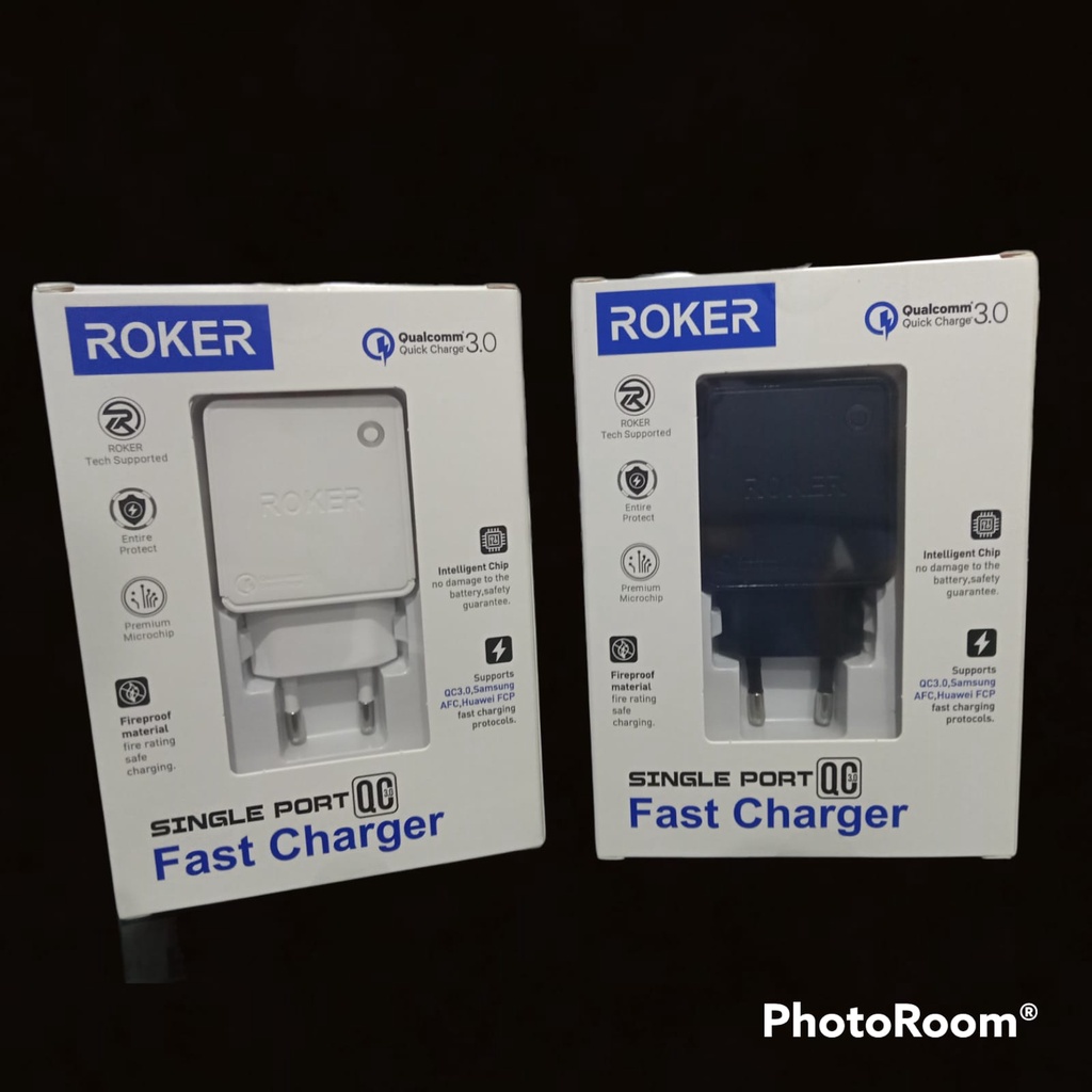 Charger ROKER Thunder RK-C5 QC 3.0 Qualcomm Adapter Quick Charger Data Cable Micro USB 100cm