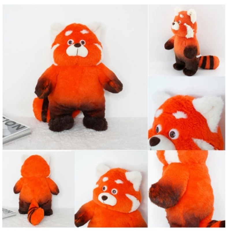 Disney Mainan Boneka Plush Bentuk Panda Kecil Warna Merah Untuk Hadiah Ulang Tahun / Liburan