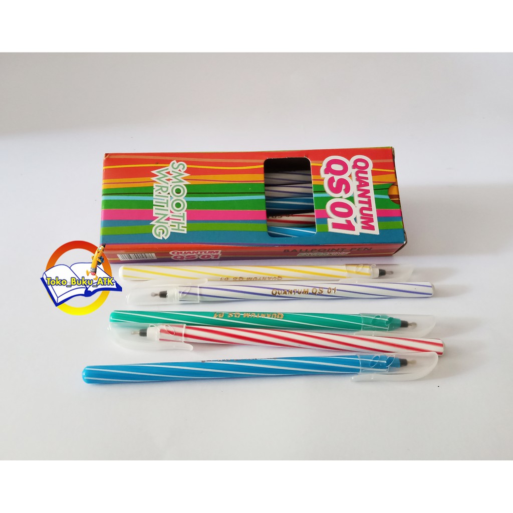 

Pen / Bolpen/ Pulpen/ Ballpoint/ Pena Quantum QS 1 Smooth Writing - 1 Pack (12 Pcs)