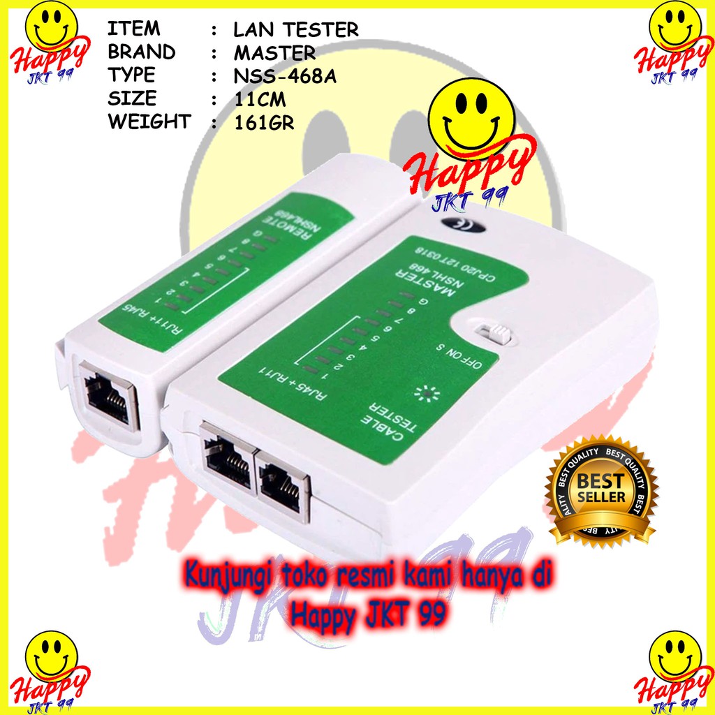 [ HAPPY JKT 99 ] LAN TESTER MASTER NSS-468A LEN RJ45 RJ11  ORIGINAL