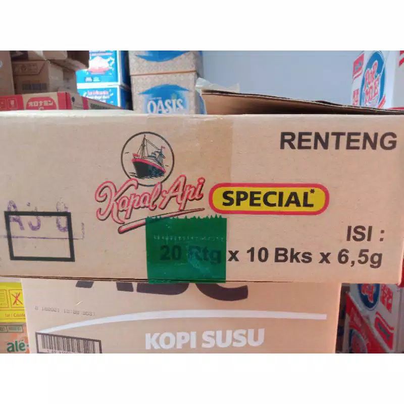 KOPI KAPAL API SPECIAL MINI 6,5GR TANPA GULA (1 DUS=20 RENCENG)