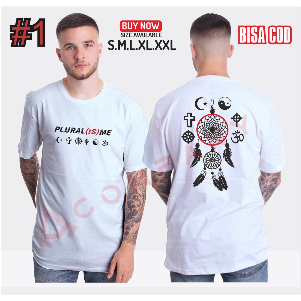 KAOS BAJU TSHIRT MURAH PLURALISME MEMBUNUH BAPHOMET TOLERANSI AGAMA INDONESIA