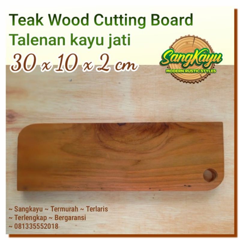 Talenan kayu jati 30x10 teak wood wooden cutting board talenan kayu