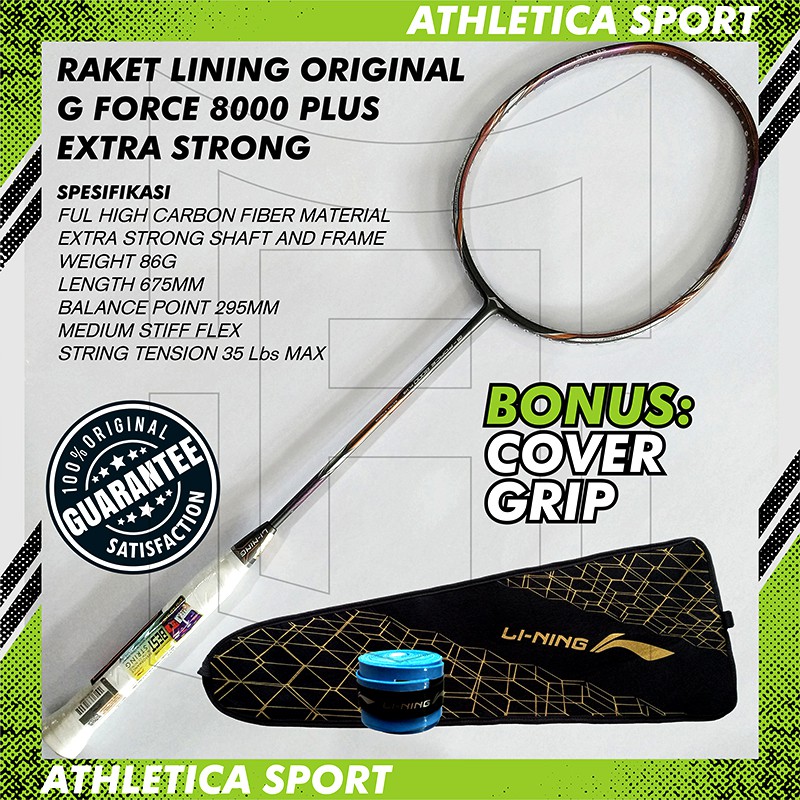 RAKET BADMINTON LINING GFORCE 8000 EXTRA STRONG PLUS