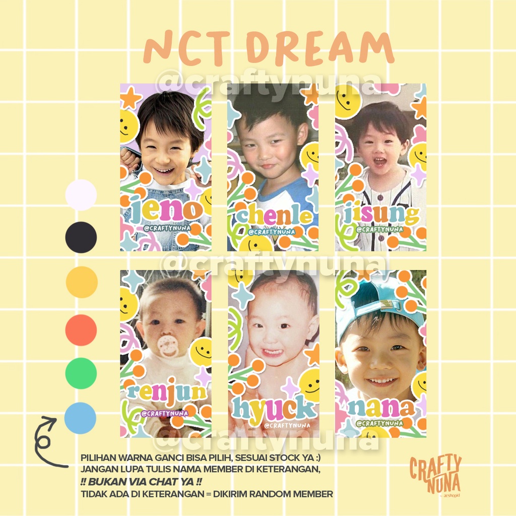 ✨ NCT Baby Handmade Keyring by Crafty Nuna ✨ cute foto bayi babies dream 127 kpop ganci custom key tag
